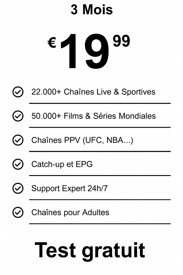 Abonnement IPTV Familial
