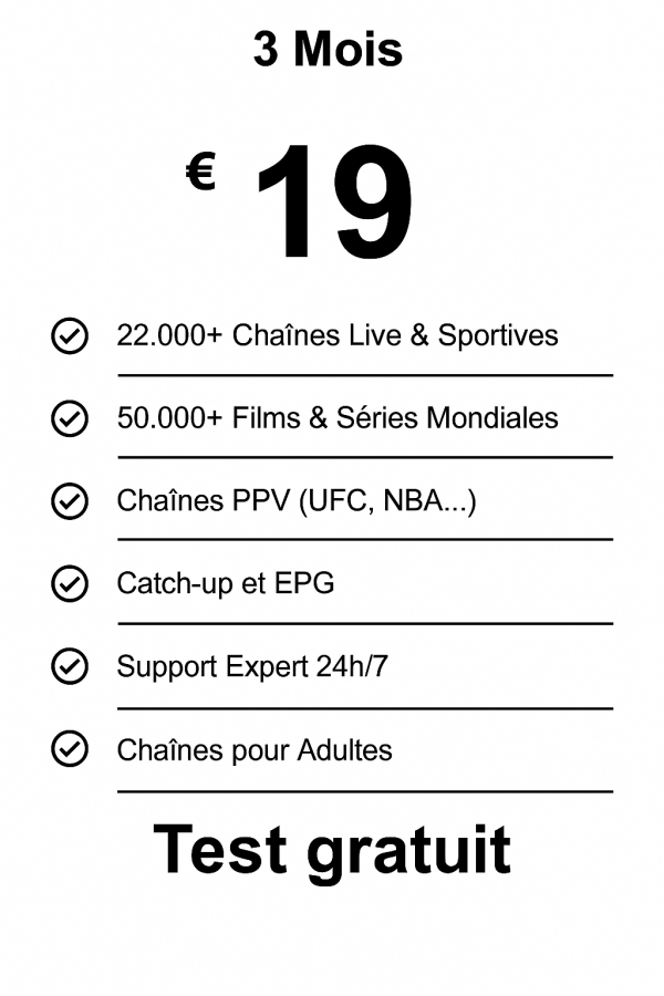 Abonnement IPTV Familial